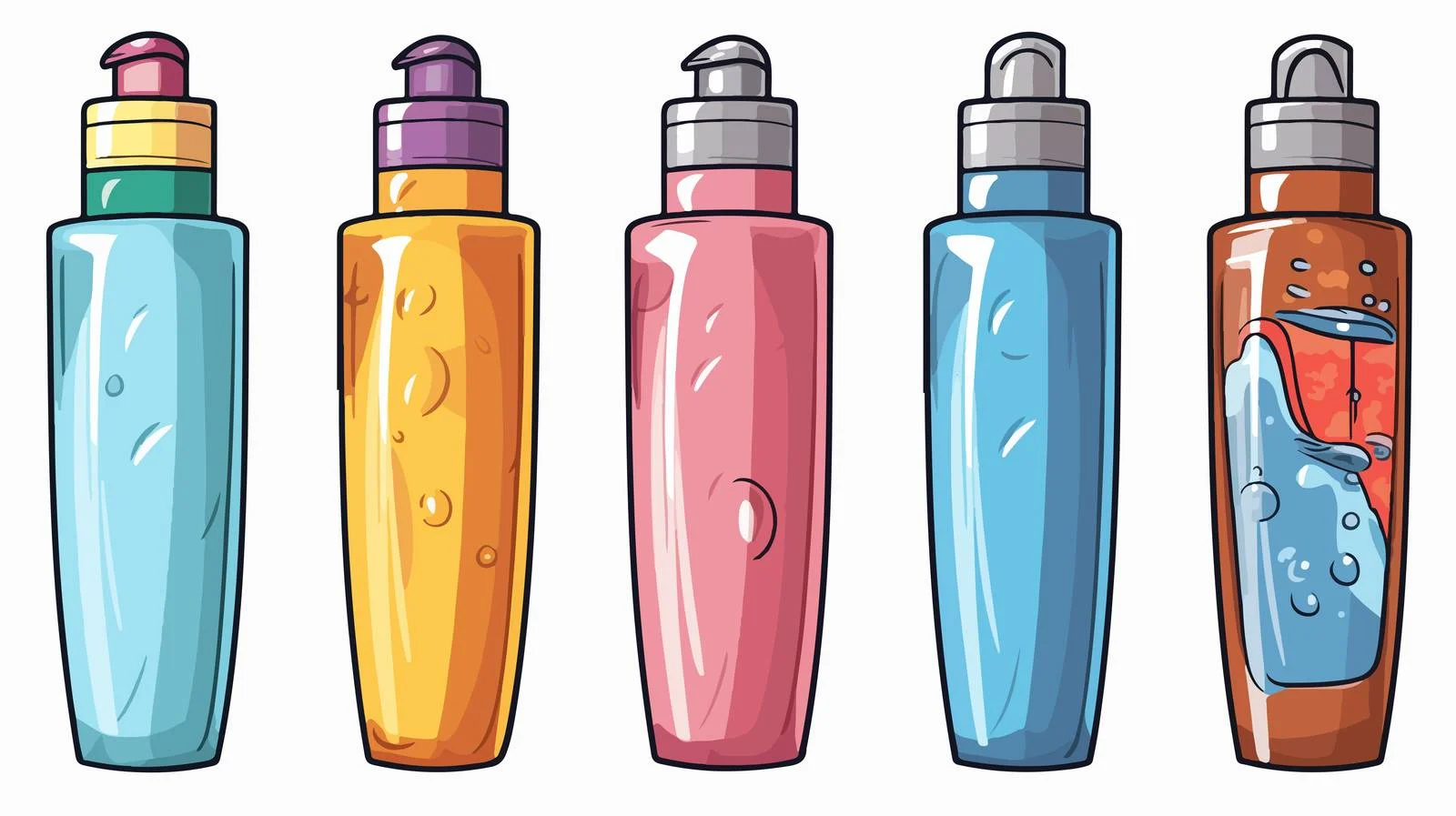 Vintage Cartoon Lotion Vector Illustration — free download from Dotvec