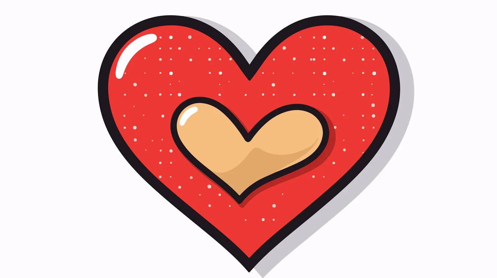 Vintage Love Cartoon Sticker — free download from Dotvec