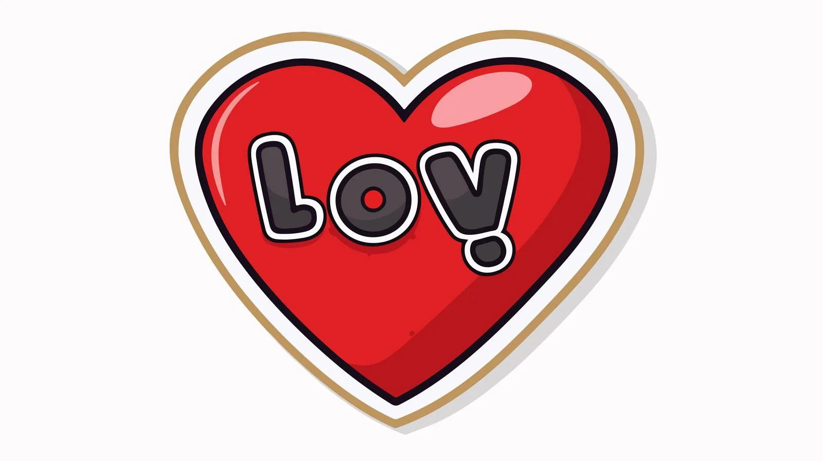 Vintage Love Cartoon Sticker — free download from Dotvec