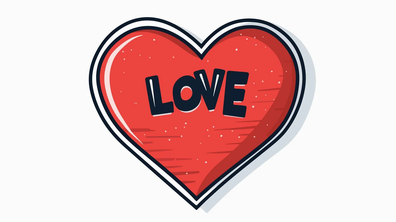 Vintage Love Cartoon Sticker — free download from Dotvec