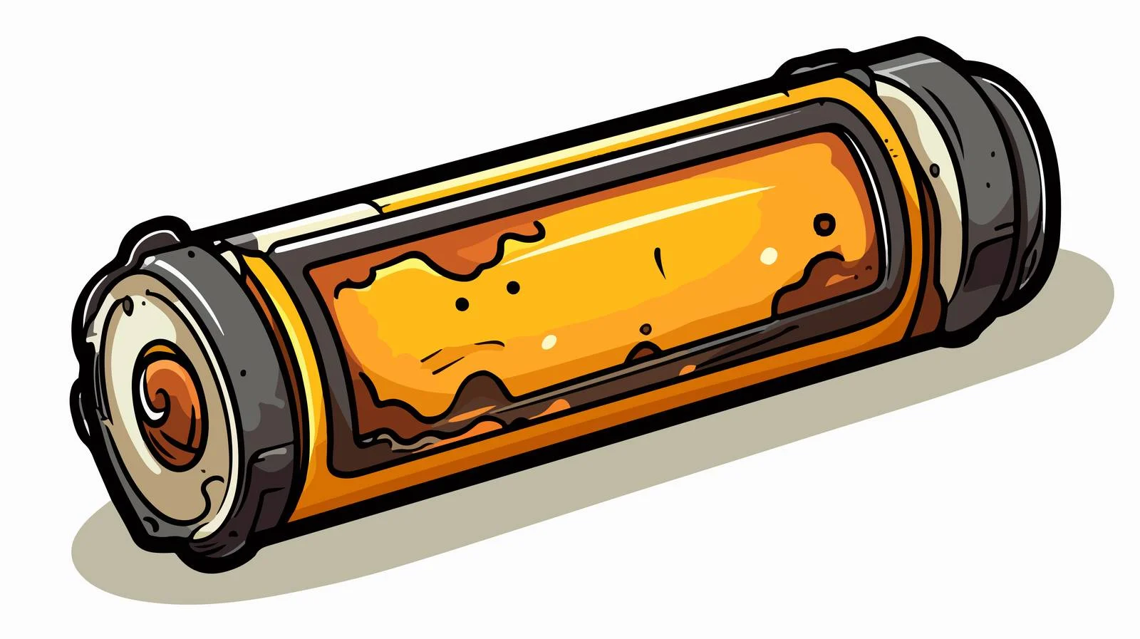 Vintage Battery Cartoon Sticker — free download from Dotvec
