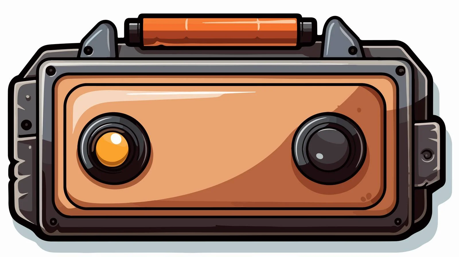 Vintage Battery Cartoon Sticker — free download from Dotvec