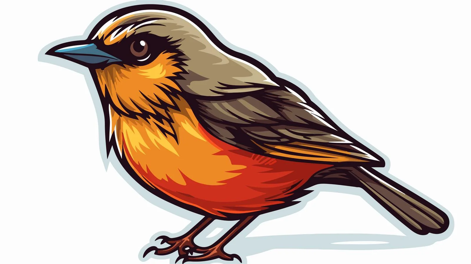 Vintage Cartoon Bird Sticker — free download from Dotvec