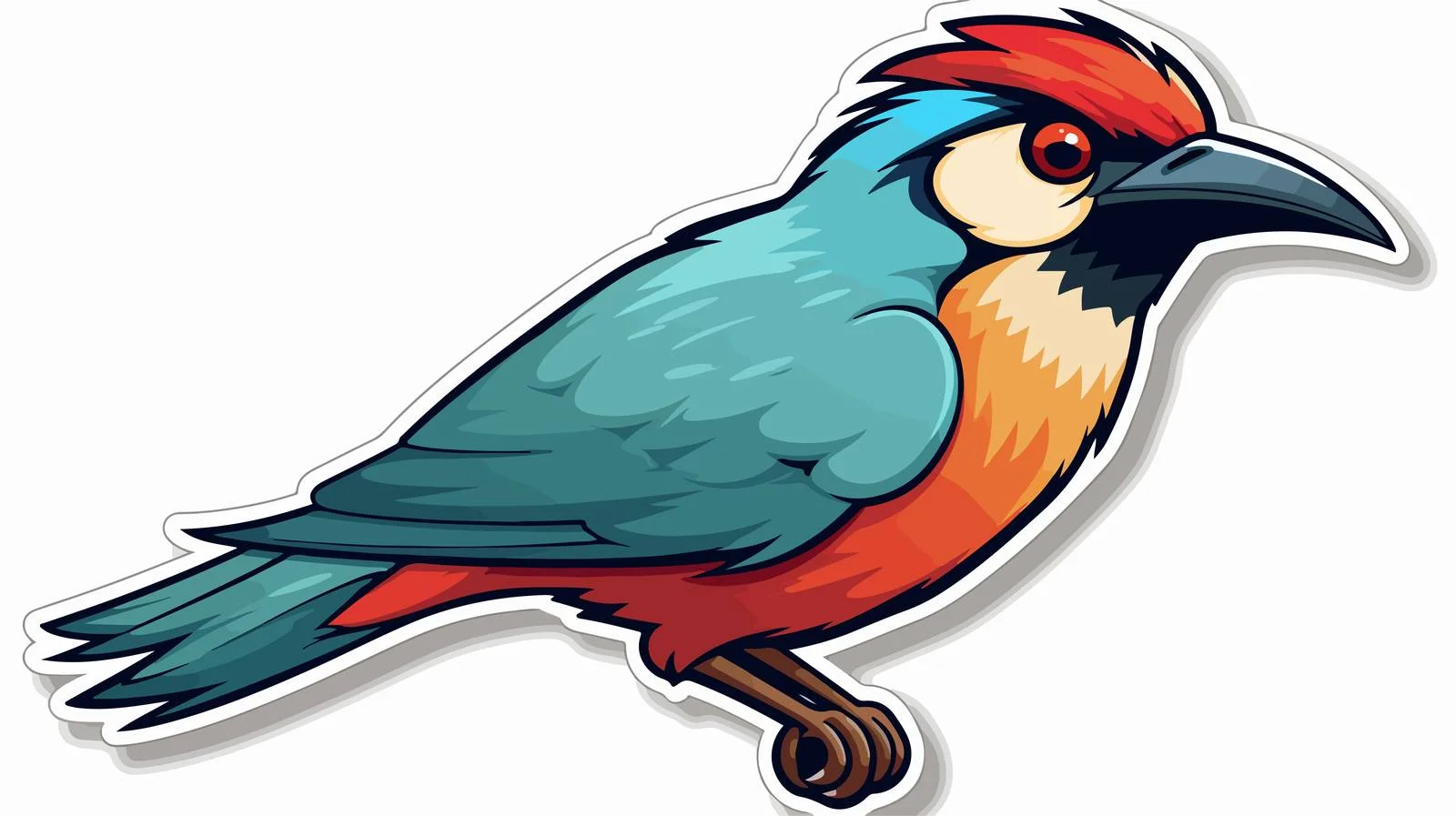 Vintage Cartoon Bird Sticker — free download from Dotvec