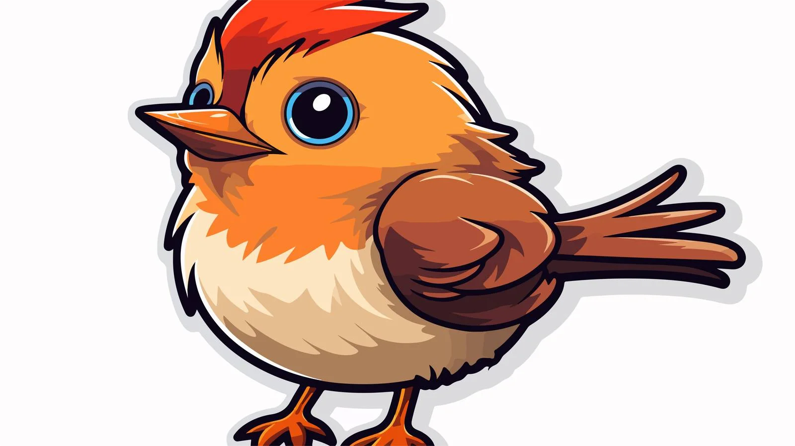 Vintage Cartoon Bird Sticker — free download from Dotvec
