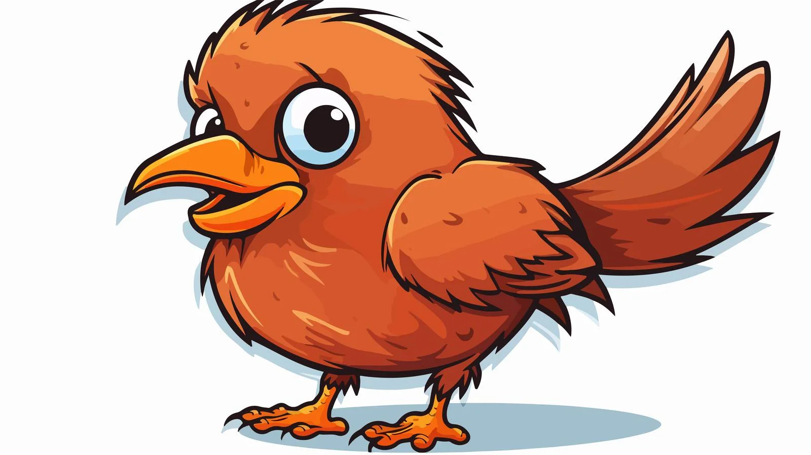Vintage Bird Cartoon Sticker — free download from Dotvec