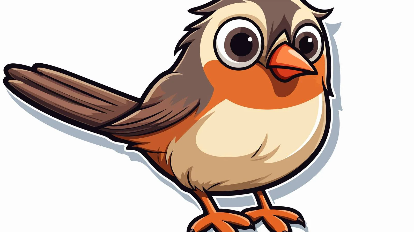 Vintage Cartoon Bird Sticker — free download from Dotvec