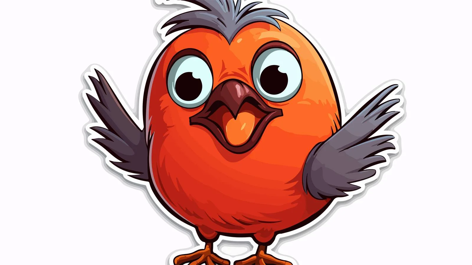 Vintage Cartoon Bird Sticker — free download from Dotvec
