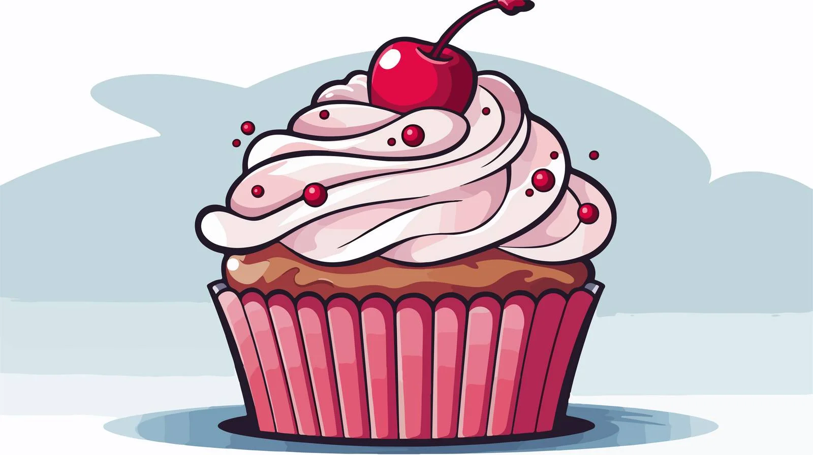 Vintage Cupcake Sticker — free download from Dotvec