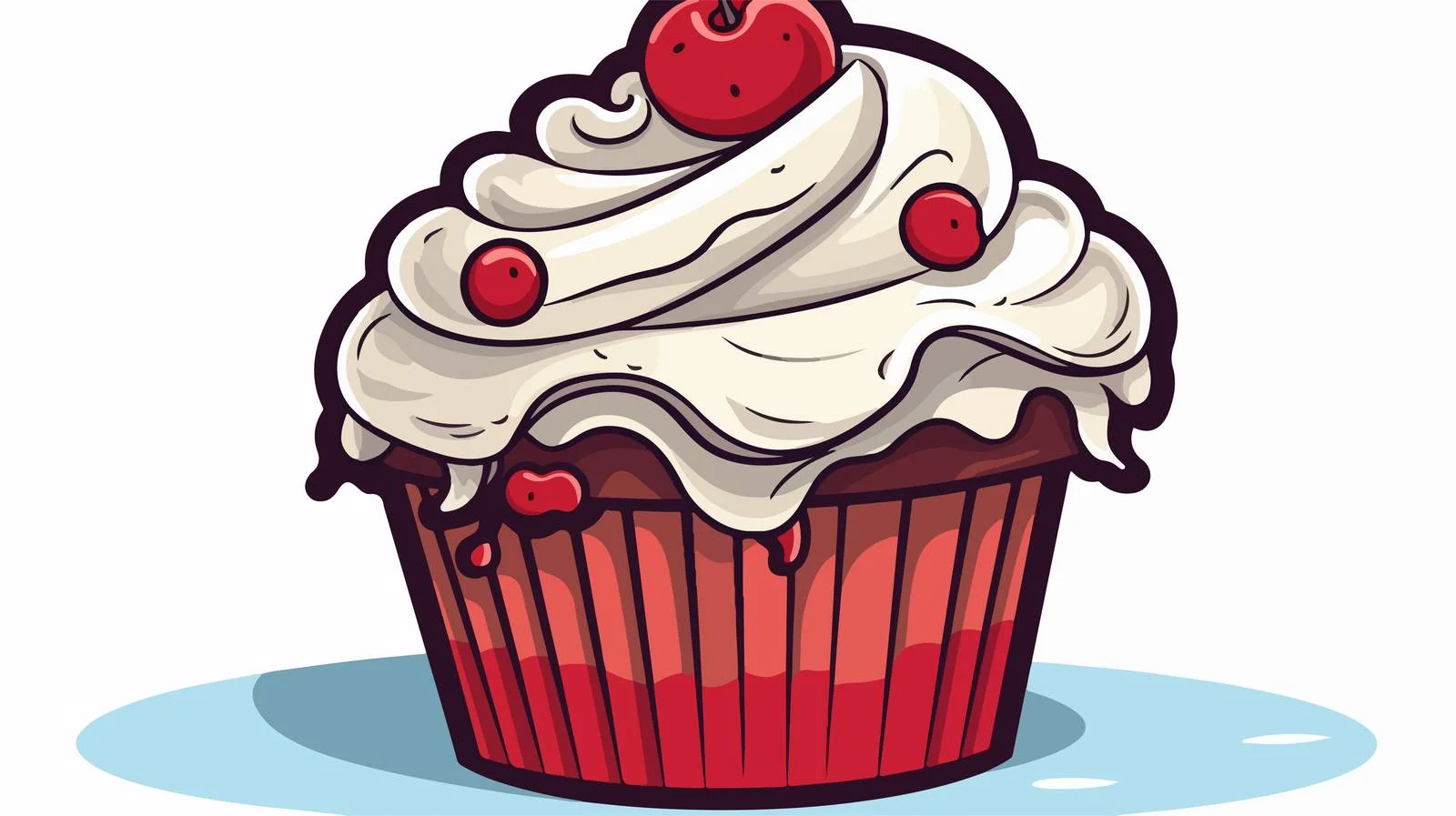 Vintage Cupcake Sticker — free download from Dotvec