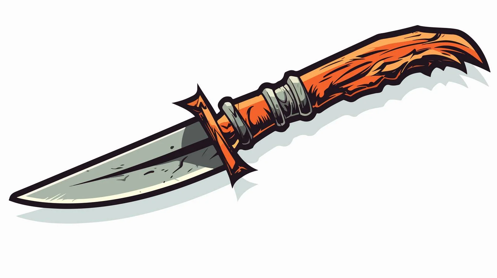 Vintage Cartoon Dagger Sticker — free download from Dotvec