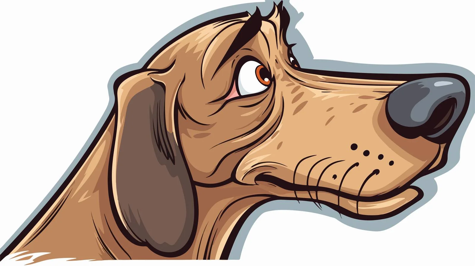 Vintage Cartoon Dog Sticker — free download from Dotvec