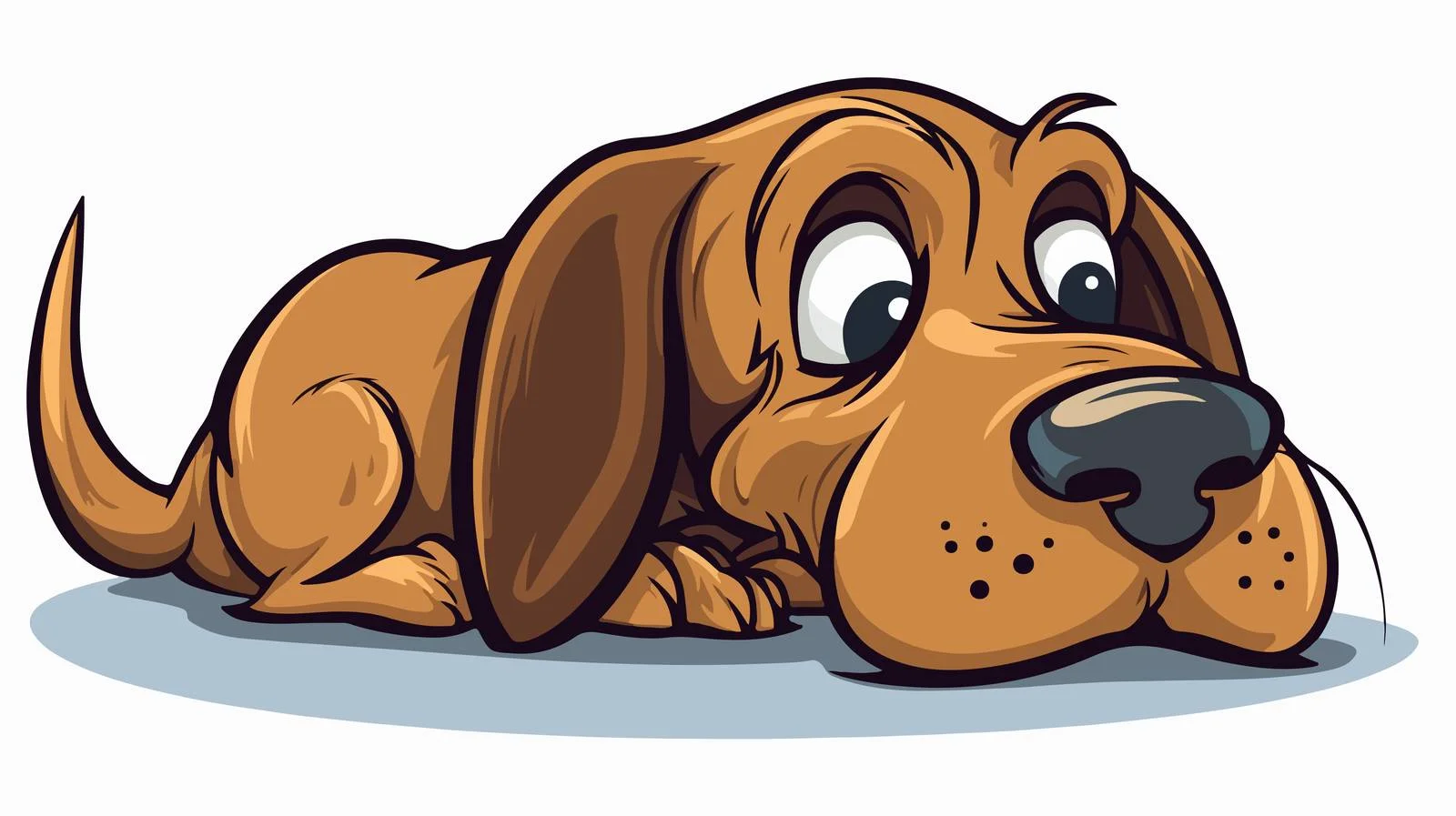 Vintage Cartoon Dog Sniffing Sticker — free download from Dotvec