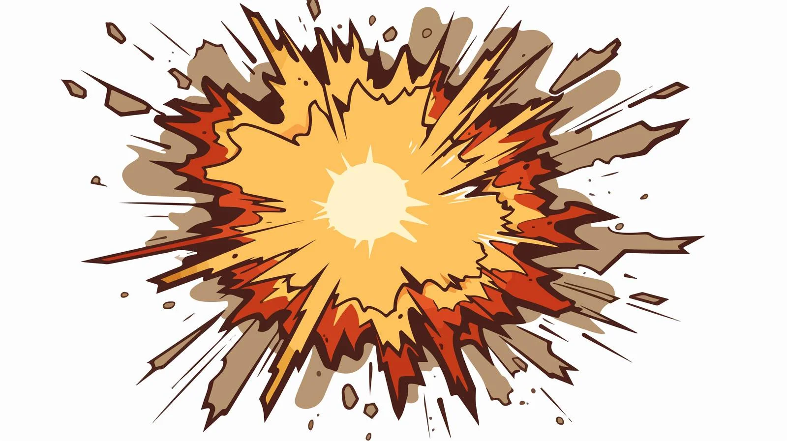 Vintage Cartoon Explosion Sticker — free download from Dotvec