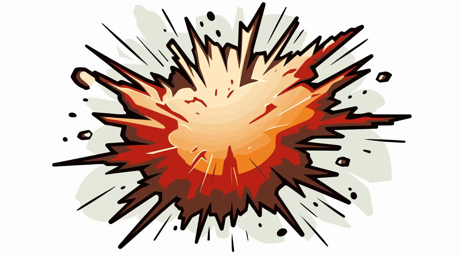 Vintage Cartoon Explosion Sticker — free download from Dotvec