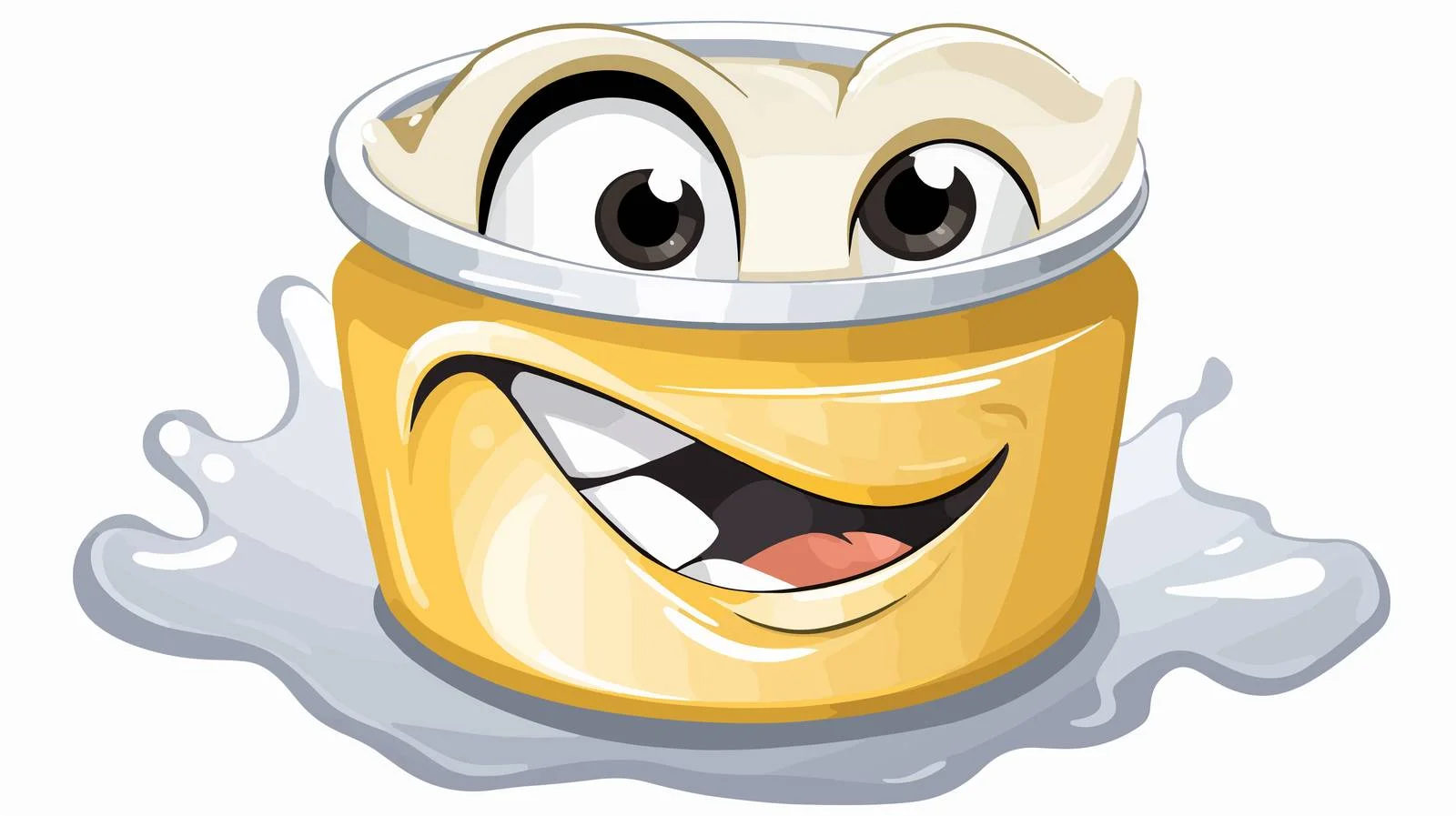 Vintage Cartoon Face Cream Sticker — free download from Dotvec