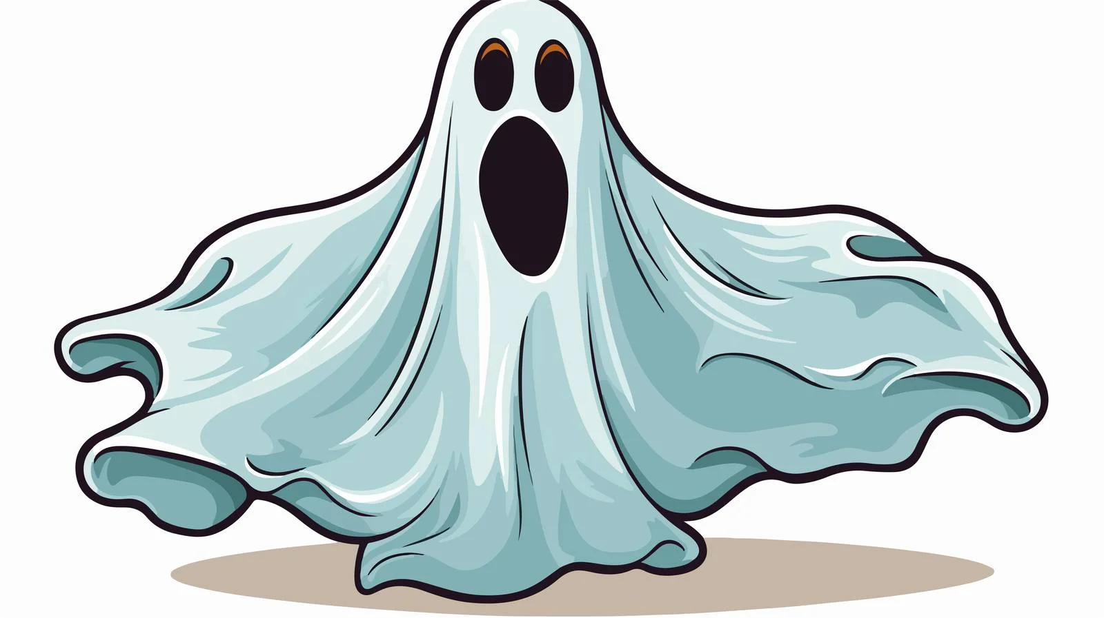 Vintage Cartoon Ghost Sticker — free download from Dotvec