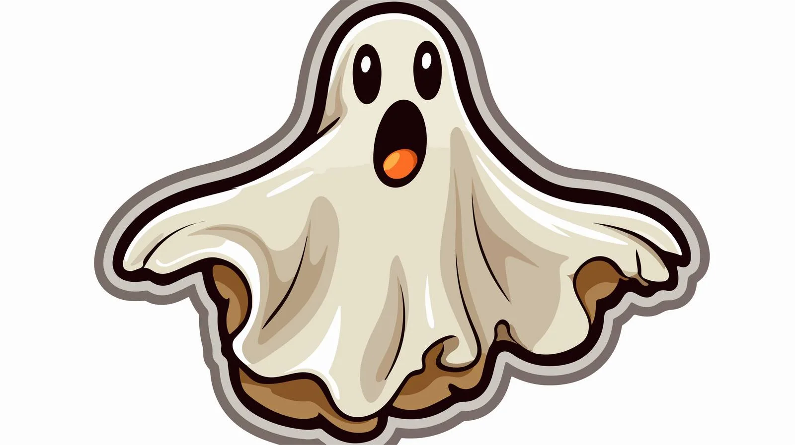 Vintage Cartoon Ghost Sticker — free download from Dotvec
