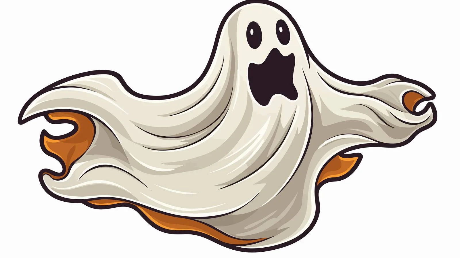Vintage Cartoon Ghost Sticker — free download from Dotvec