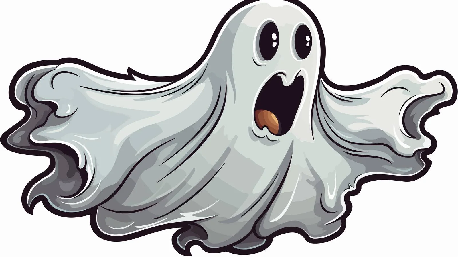 Vintage Cartoon Ghost Sticker — free download from Dotvec