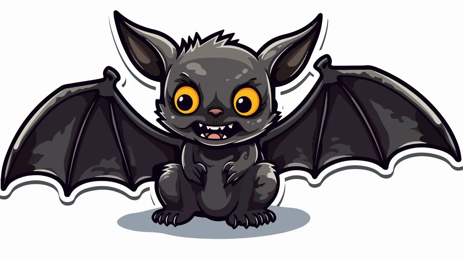 Vintage Halloween Bat Sticker — free download from Dotvec