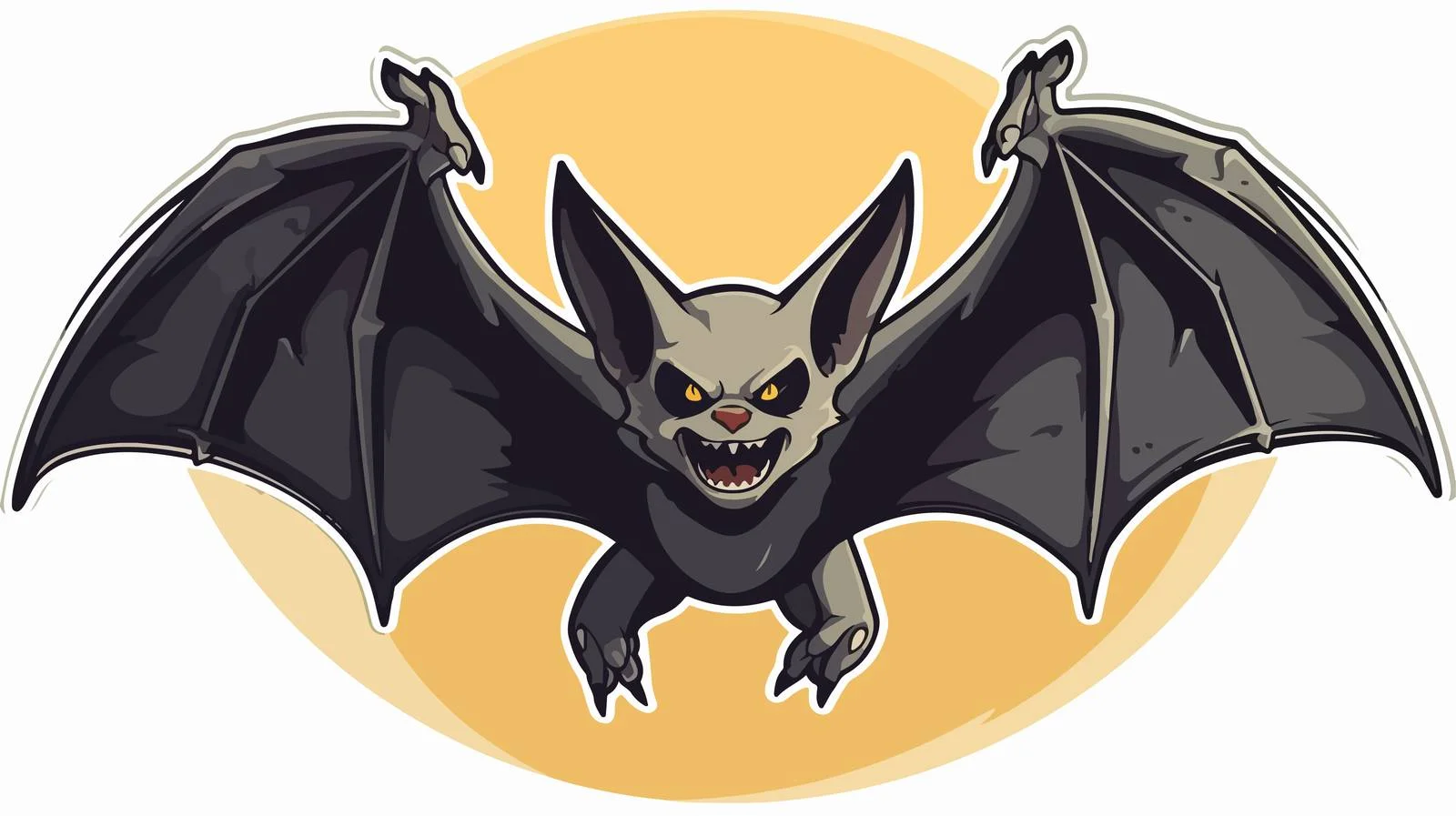 Vintage Halloween Bat Sticker — free download from Dotvec