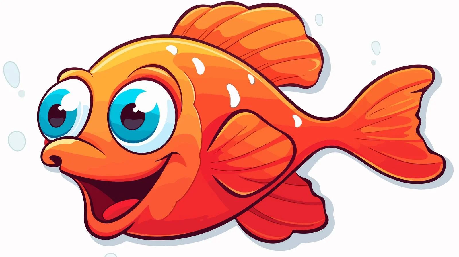 Vintage Cartoon Fish Sticker — free download from Dotvec