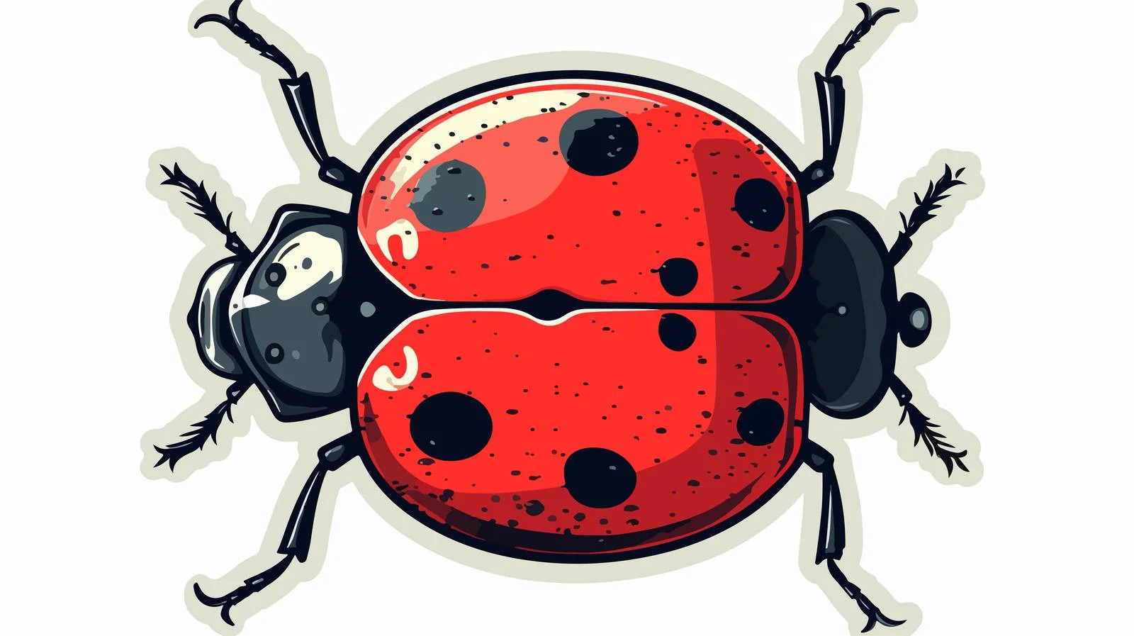 Vintage Ladybug Sticker — free download from Dotvec