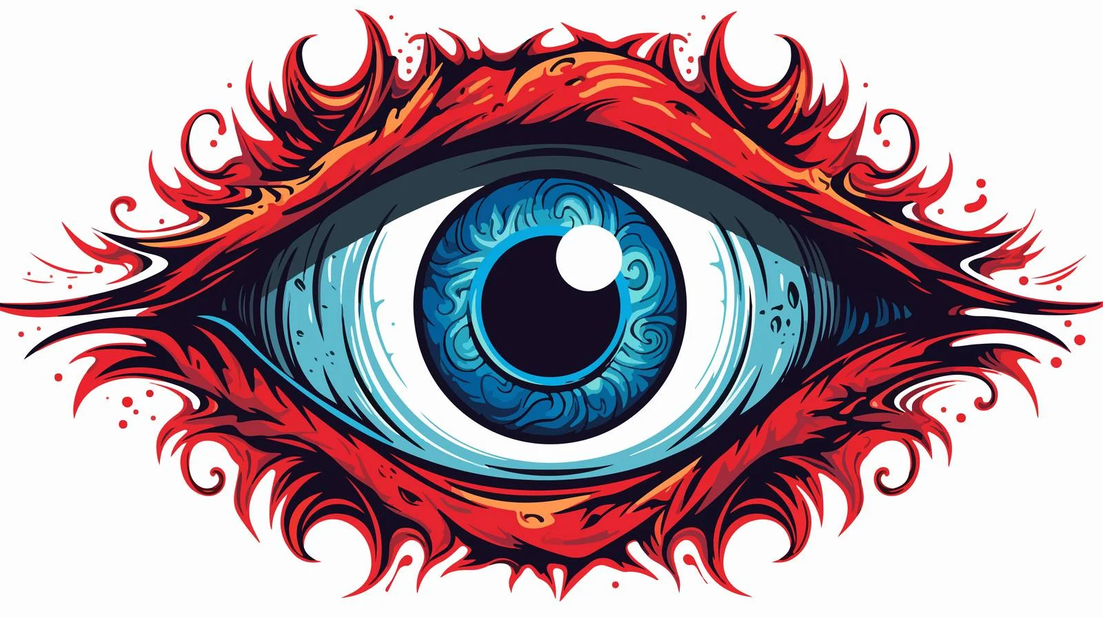 Vintage Mystic Eye Sticker — free download from Dotvec