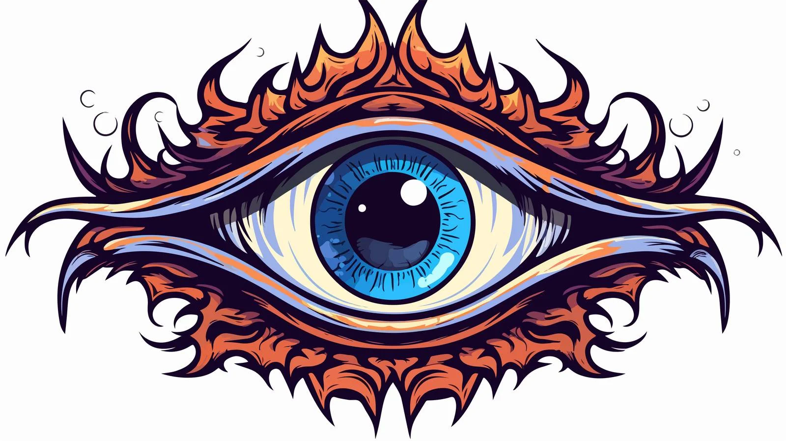 Vintage Mystic Eye Sticker — free download from Dotvec