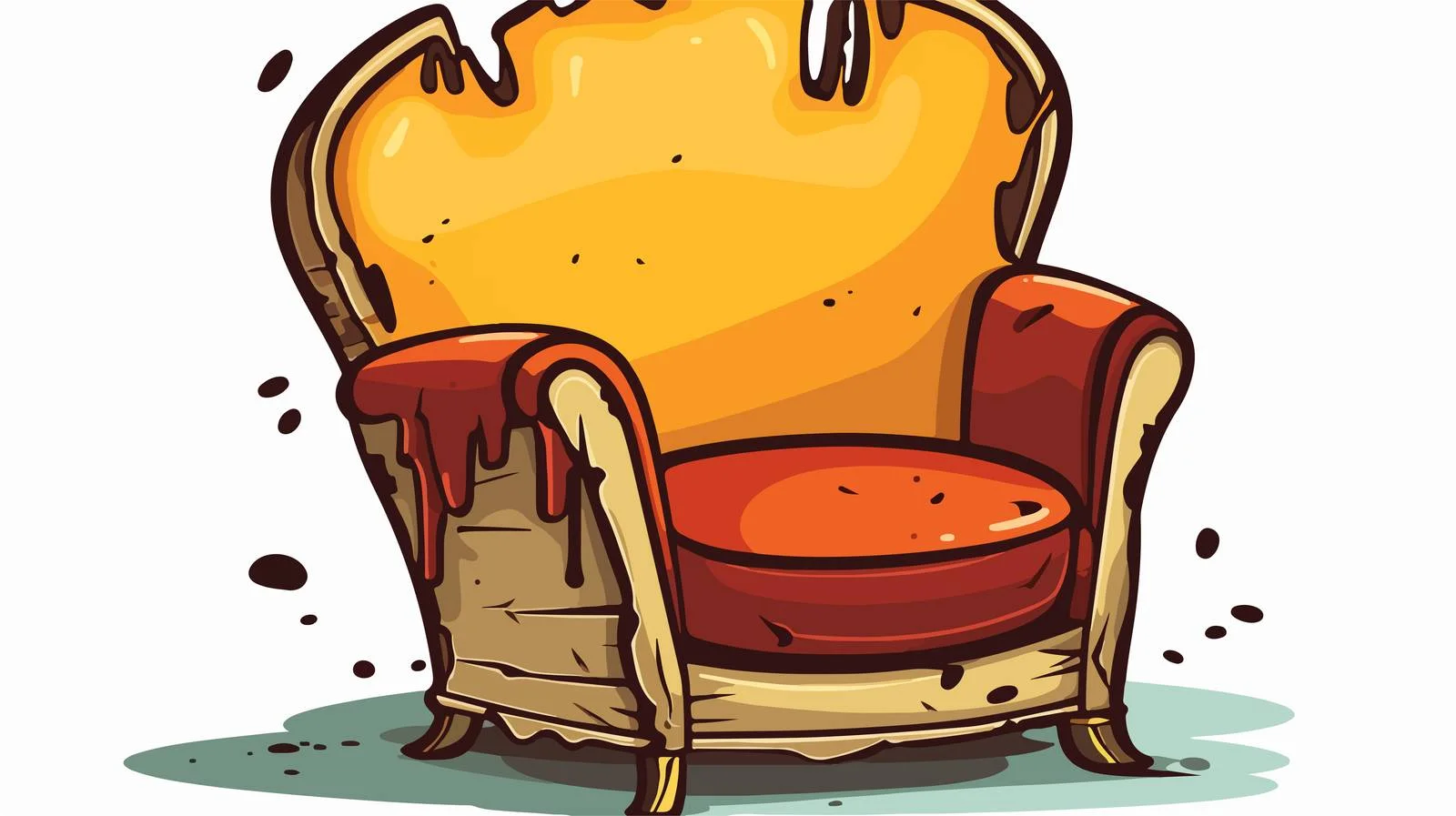 Vintage Cartoon Chair Sticker — free download from Dotvec