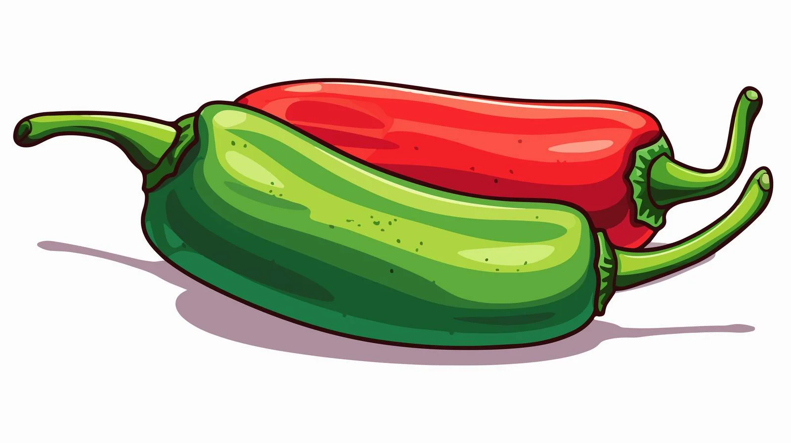 Vintage Cartoon Peppers Sticker — free download from Dotvec