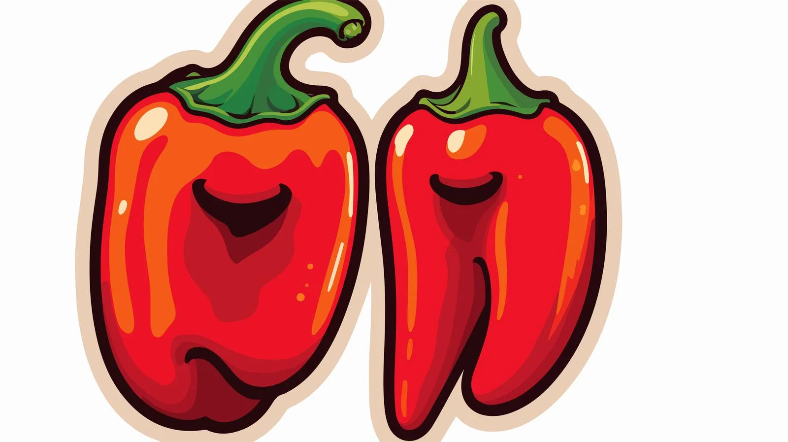 Vintage Cartoon Pepper Sticker — free download from Dotvec