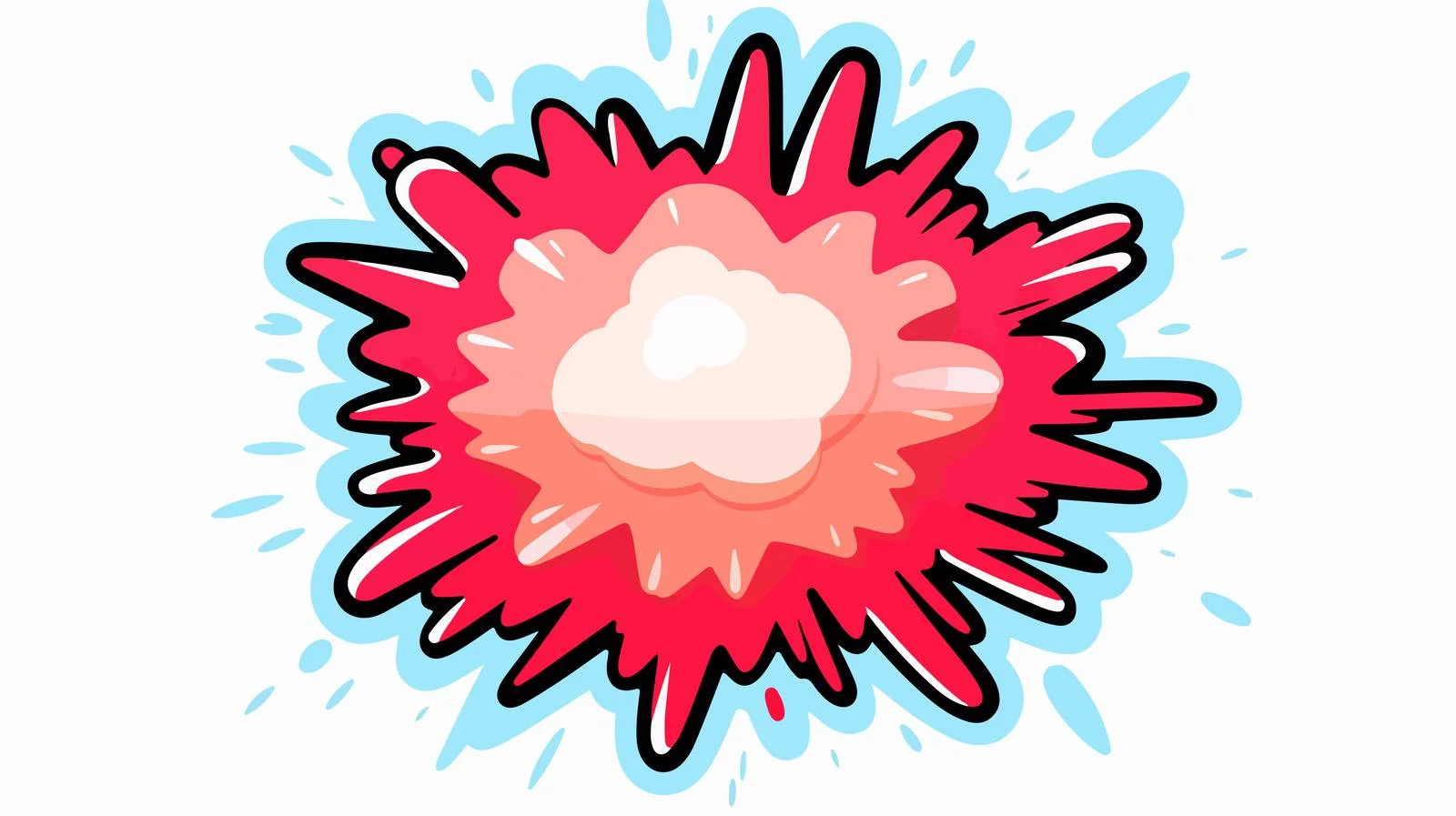 Vintage Cartoon Pop Explosion Sticker — free download from Dotvec