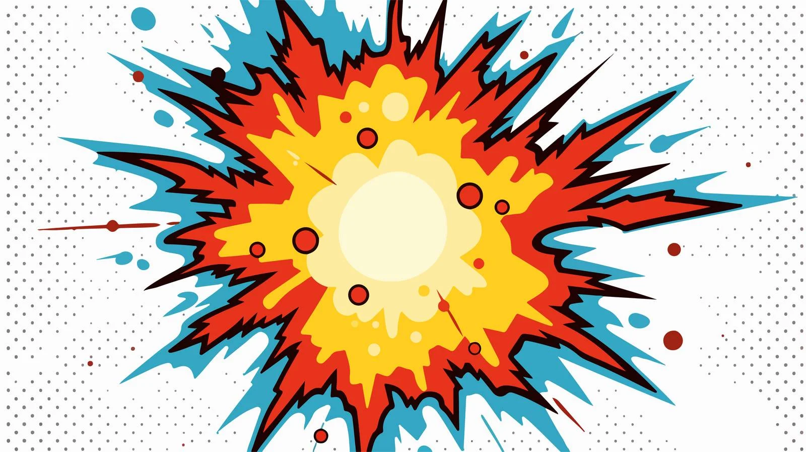 Vintage Cartoon Pop Explosion Sticker — free download from Dotvec