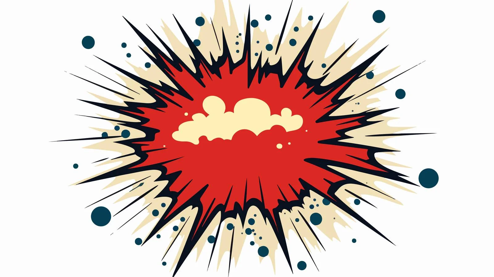Vintage Cartoon Pop Explosion Sticker — free download from Dotvec