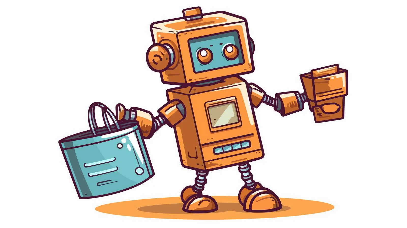 Vintage Robot Sticker — free download from Dotvec
