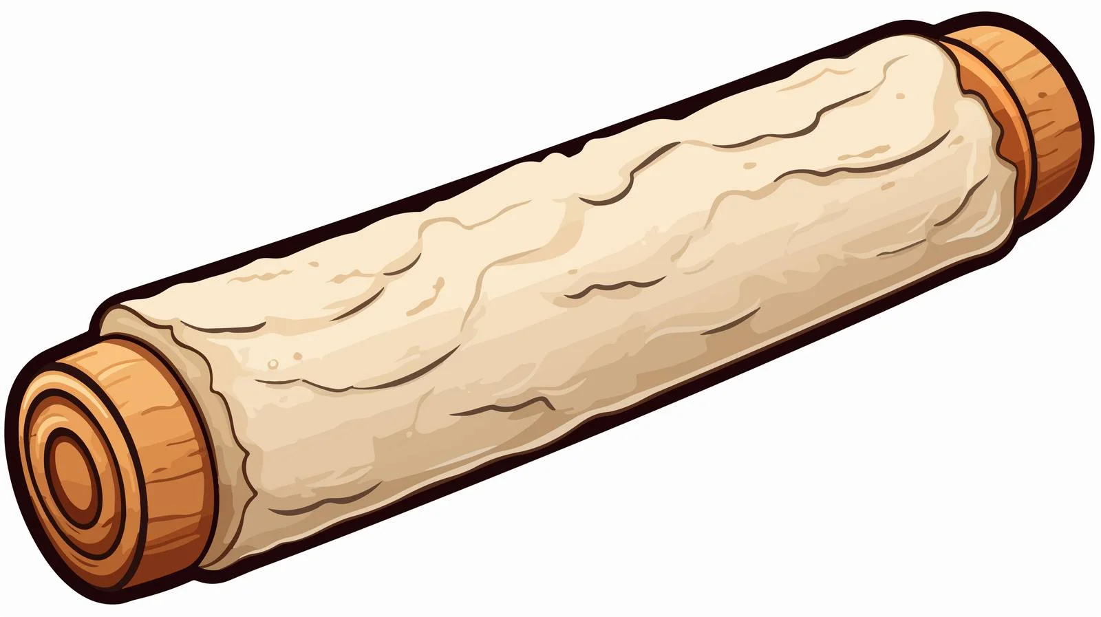 Vintage Cartoon Rolling Pin Sticker — free download from Dotvec
