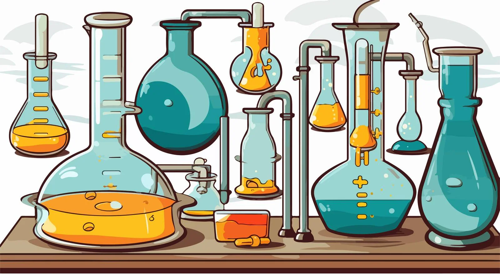 Vintage Science Experiment Sticker — free download from Dotvec