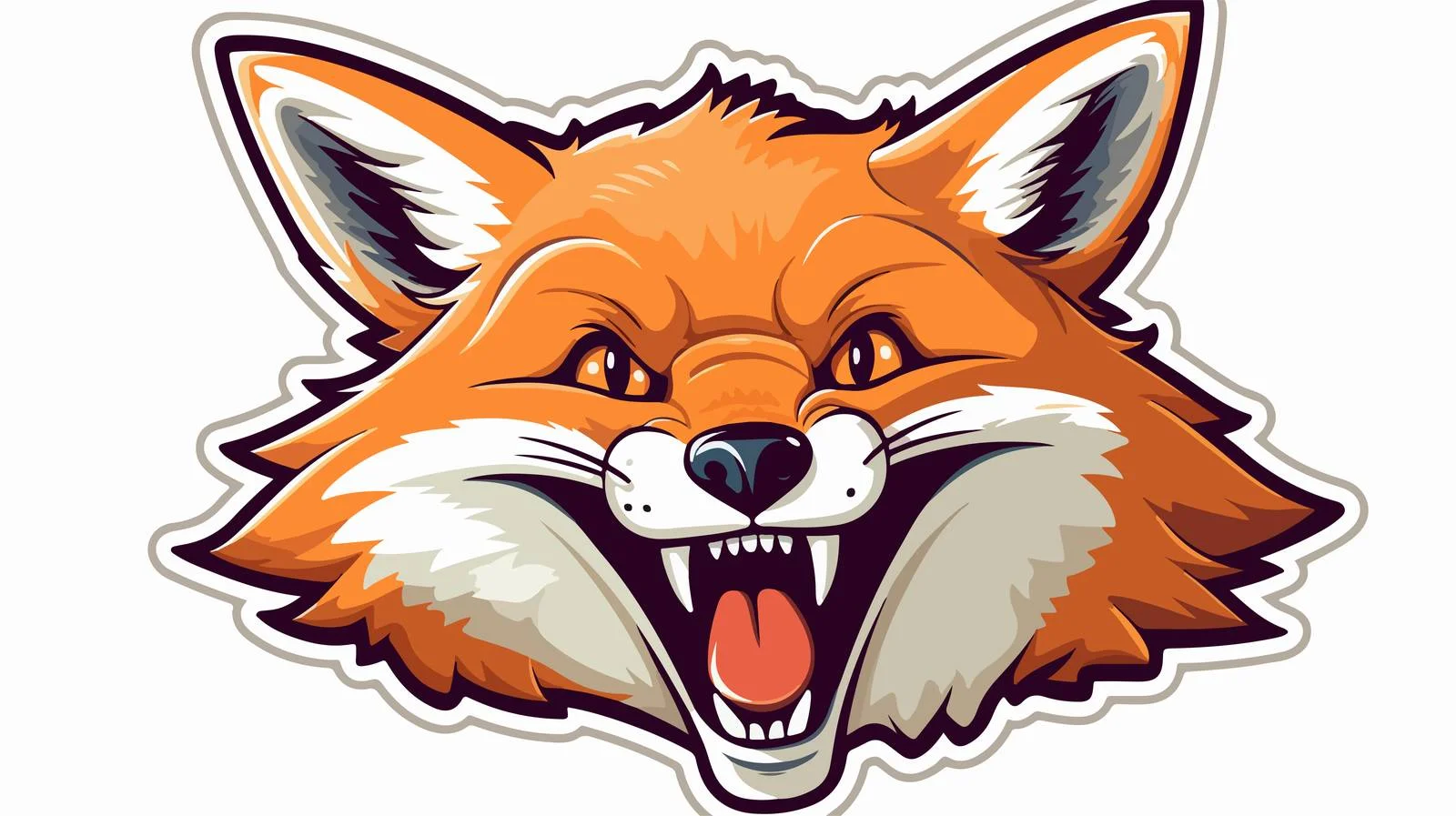 Vintage Cartoon Fox Sticker — free download from Dotvec