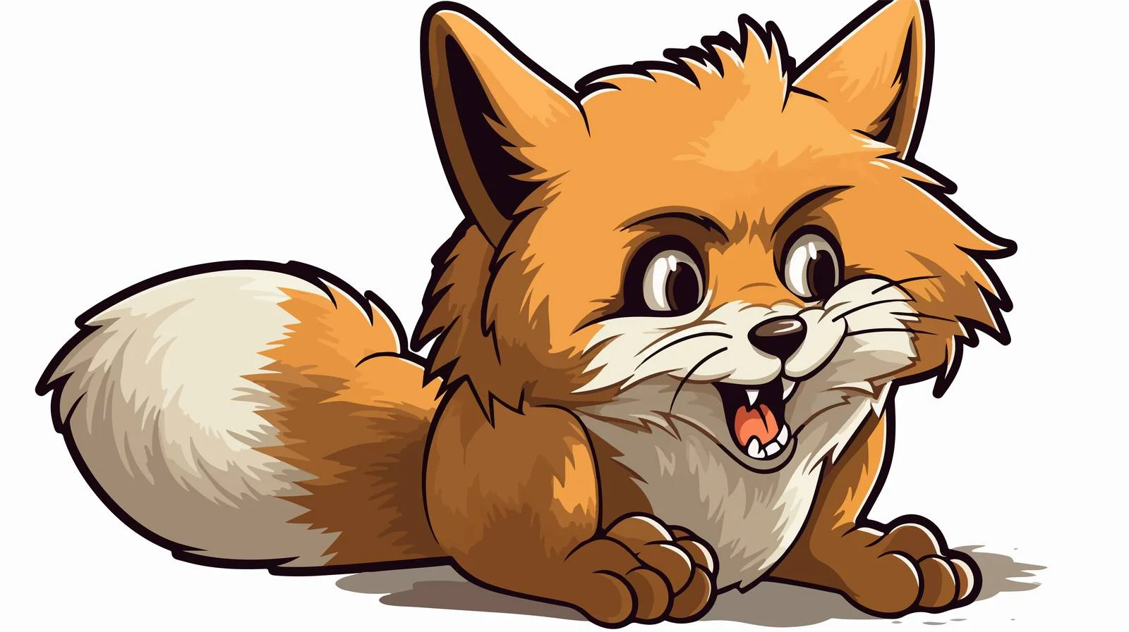 Vintage Fox Cartoon Sticker — free download from Dotvec