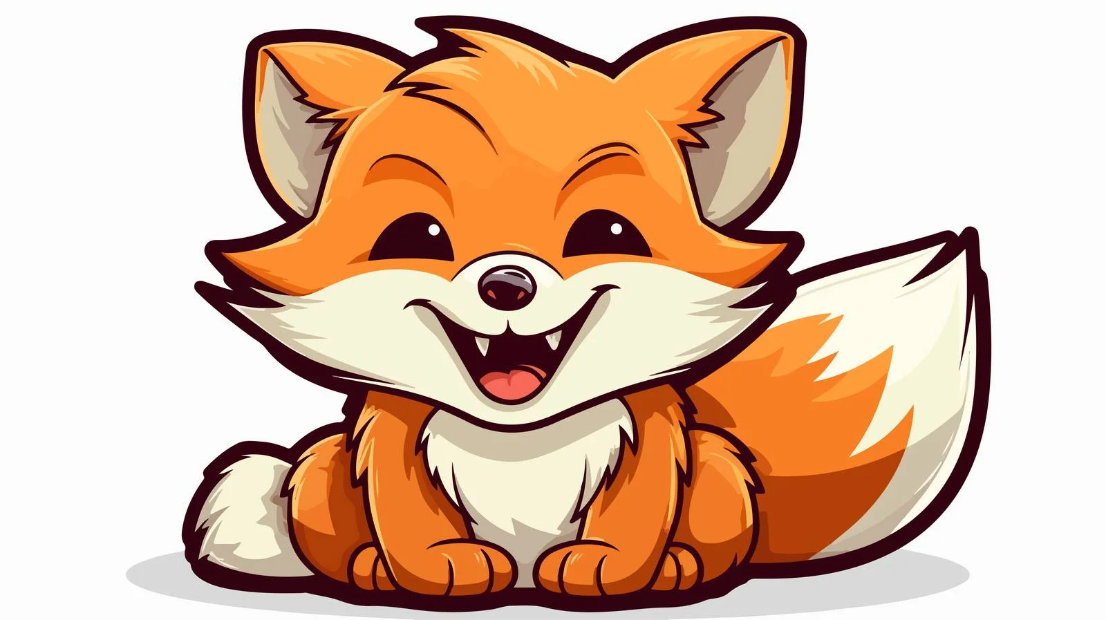 Vintage Snapping Fox Cartoon Sticker — free download from Dotvec