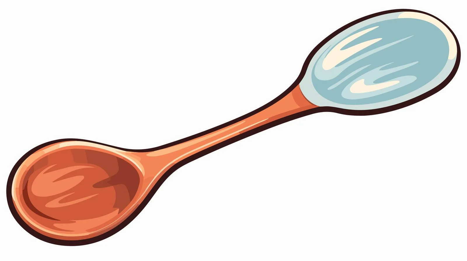 Vintage Cartoon Spoon Distressed Sticker — free download from Dotvec