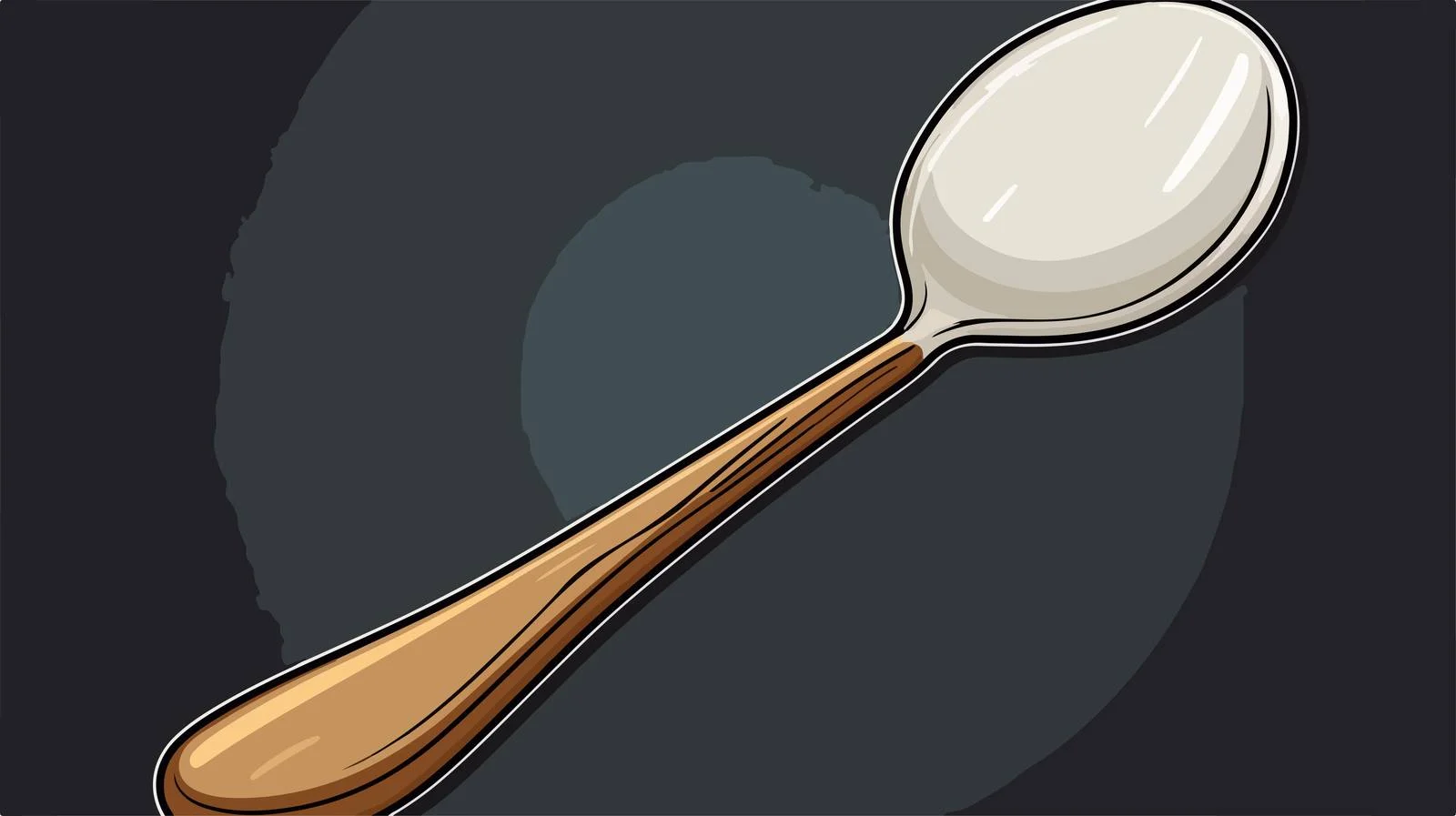 Vintage Cartoon Spoon Sticker — free download from Dotvec
