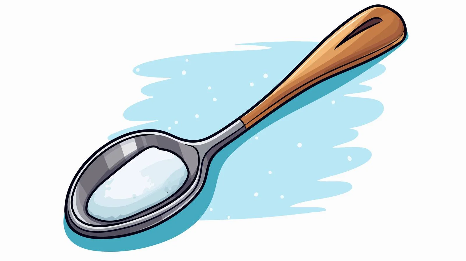 Vintage Cartoon Teaspoon Sticker — free download from Dotvec