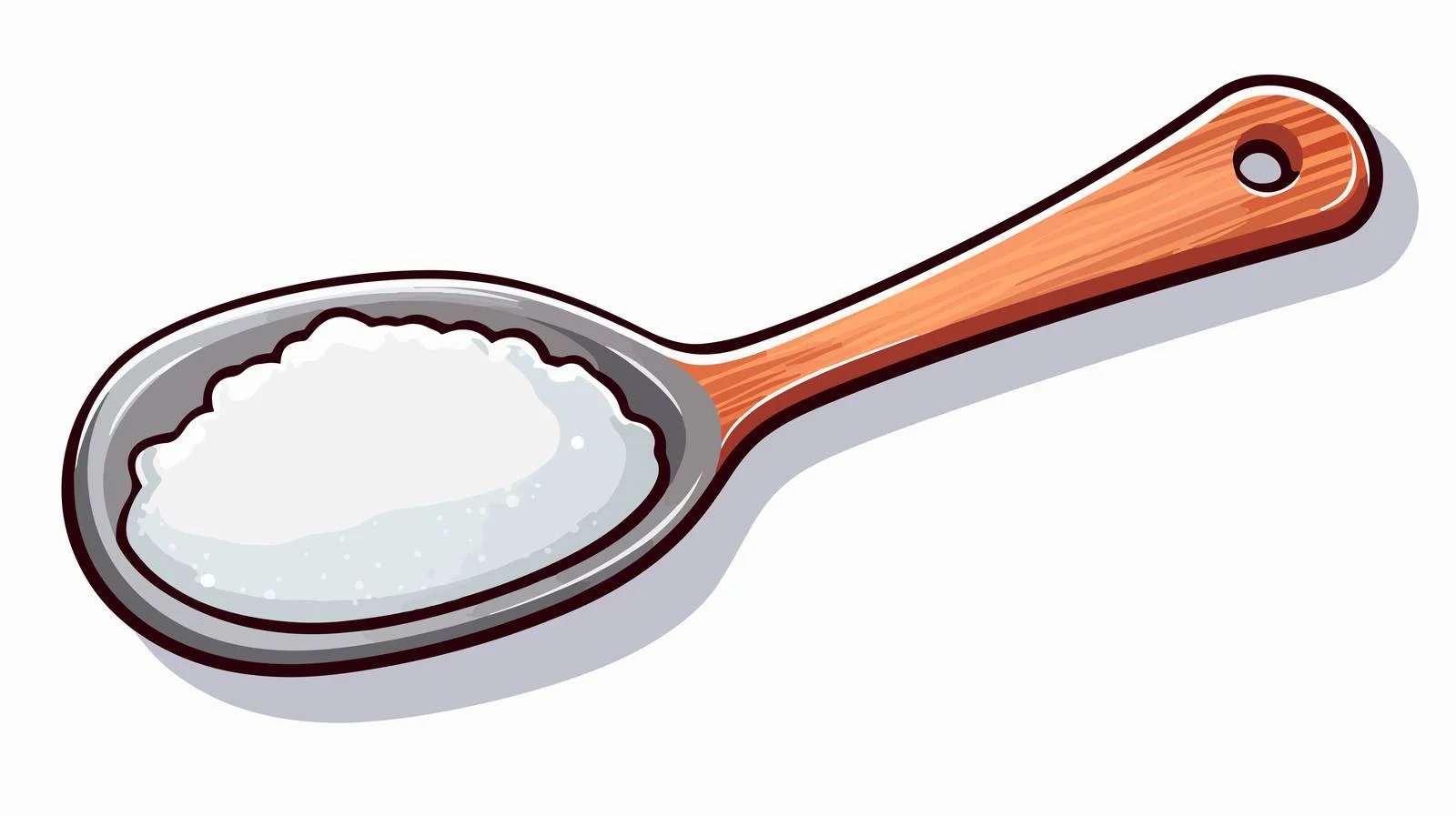 Vintage Cartoon Teaspoon Sticker — free download from Dotvec