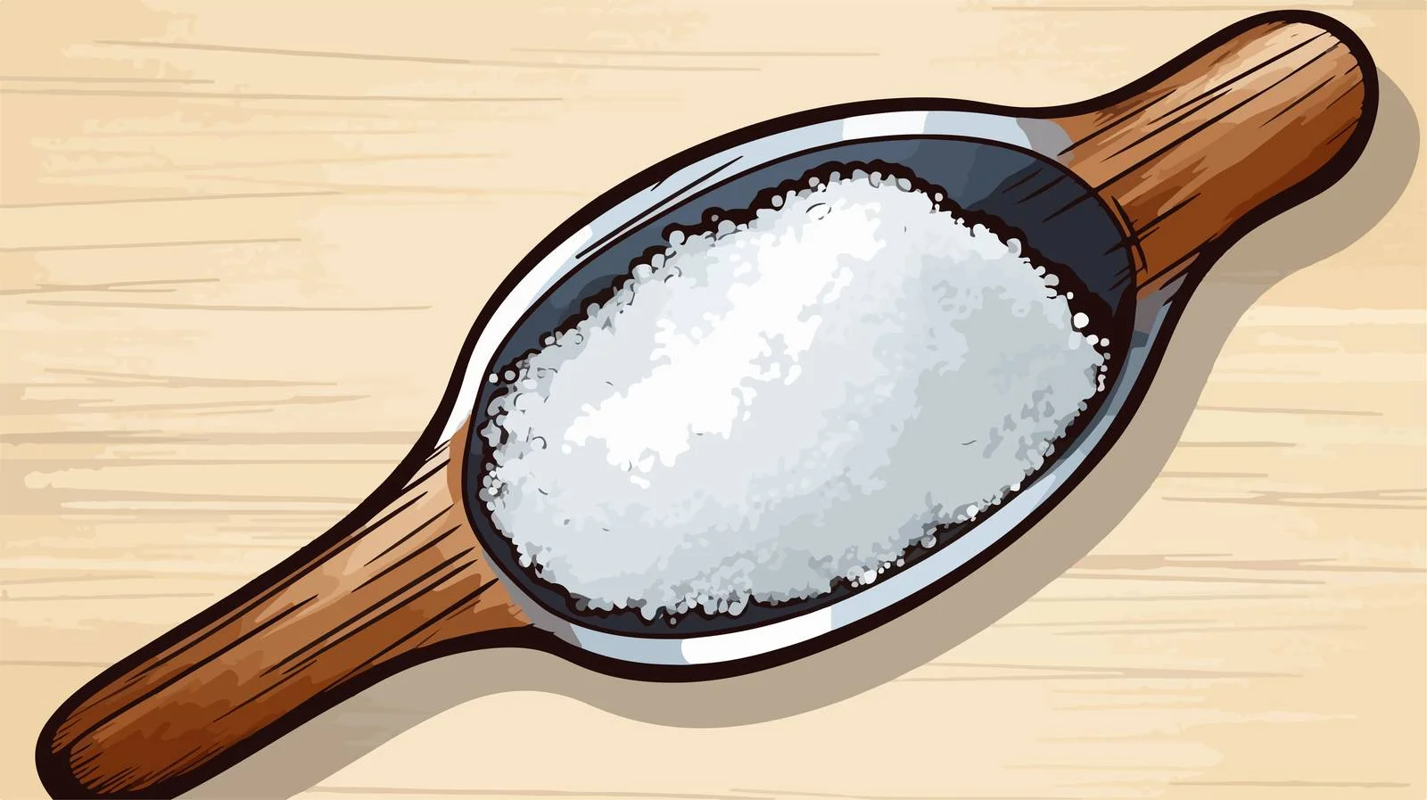 Vintage Cartoon Teaspoon Sticker — free download from Dotvec