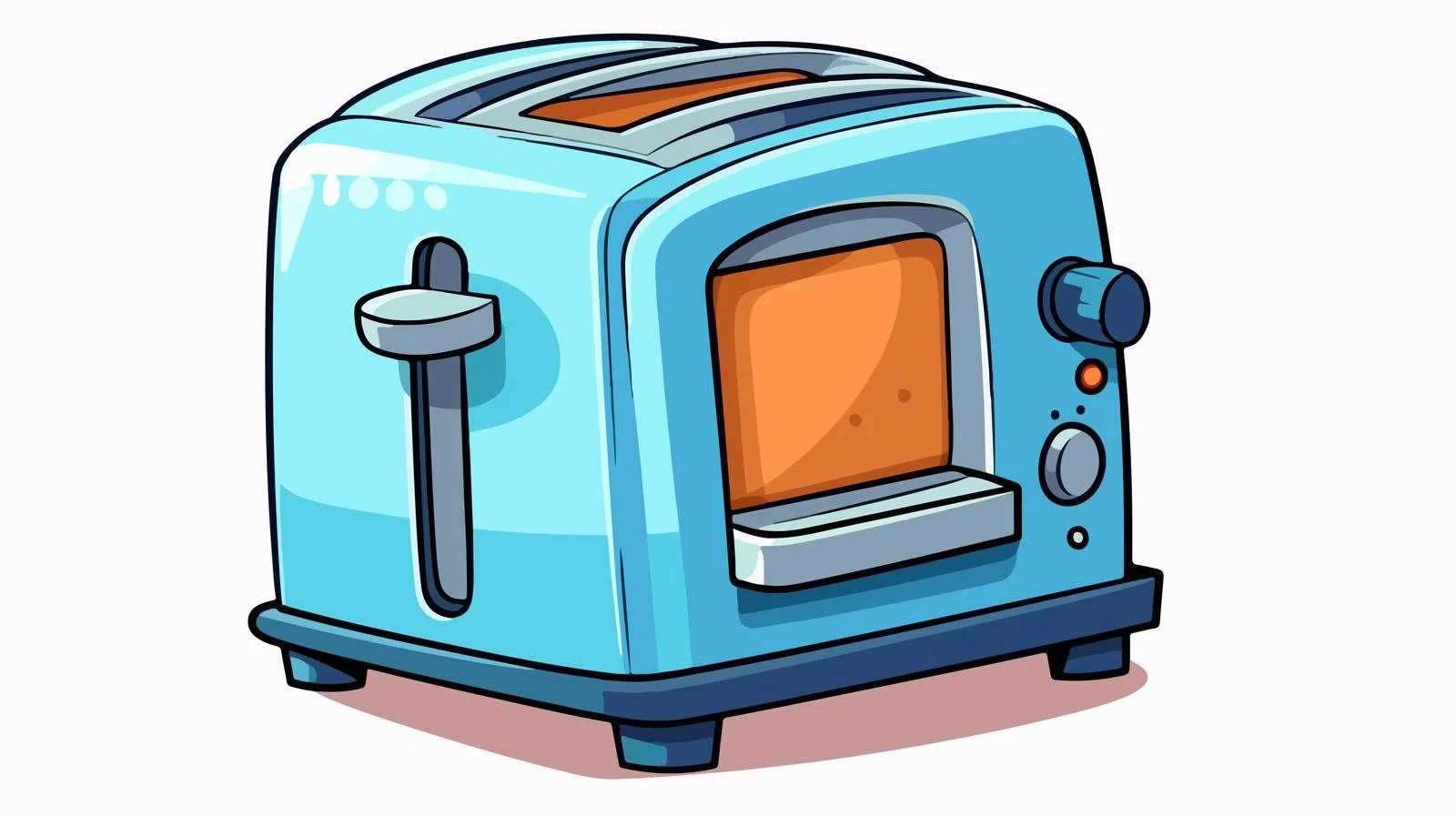 Vintage Cartoon Toaster Sticker — free download from Dotvec