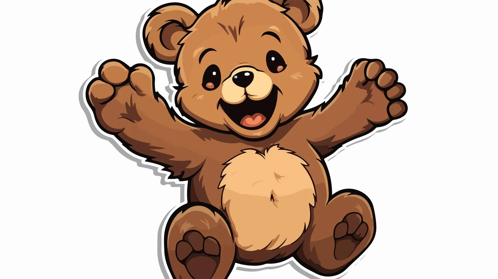 Vintage Teddy Cartoon Sticker — free download from Dotvec