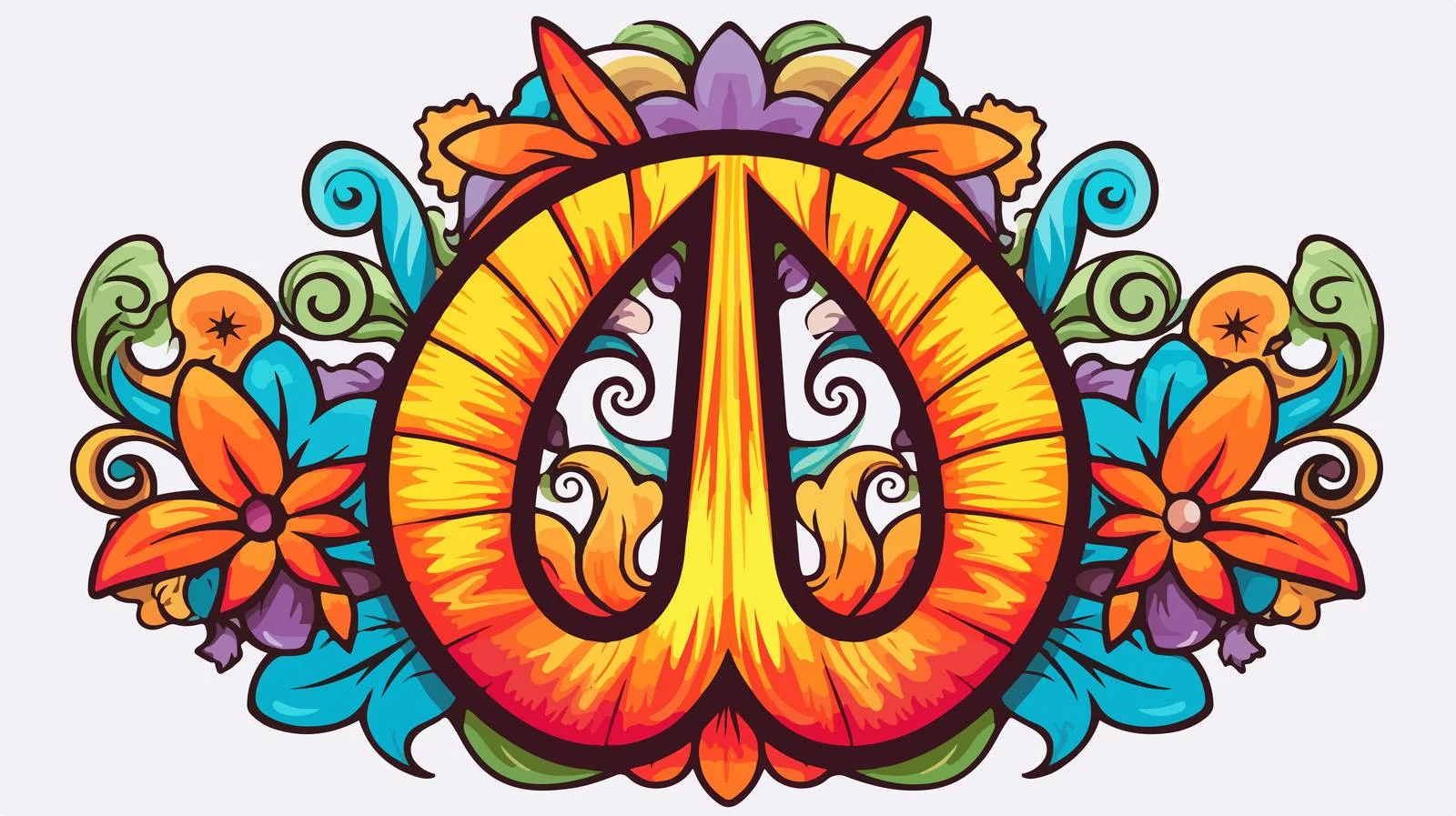 Vintage Peace Cartoon Sticker — free download from Dotvec